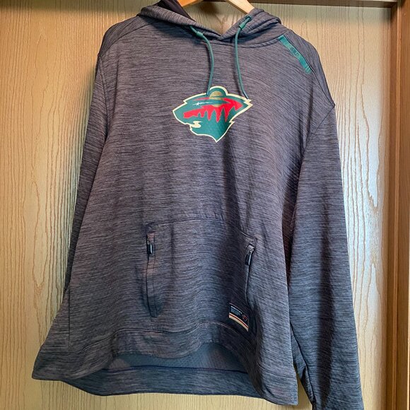 Minnesota Wild Fanatics NHL Pro Authentic Sweatshirt Men's Dark Gray/Heather 2XL - Picture 1 of 5